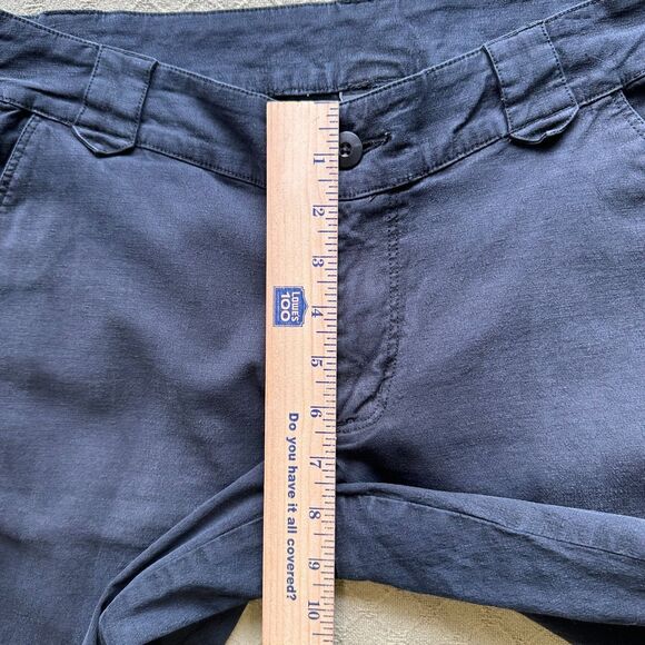 Patagonia Cropped Pants Size 6 Black Hemp Blend Lagenlook - Picture 13 of 16